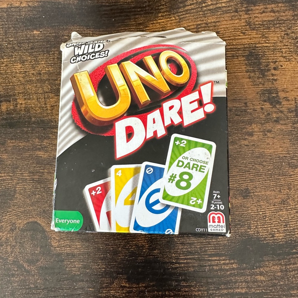Mattel UNO Dare Card Game - Red, Blue, Green, Yellow